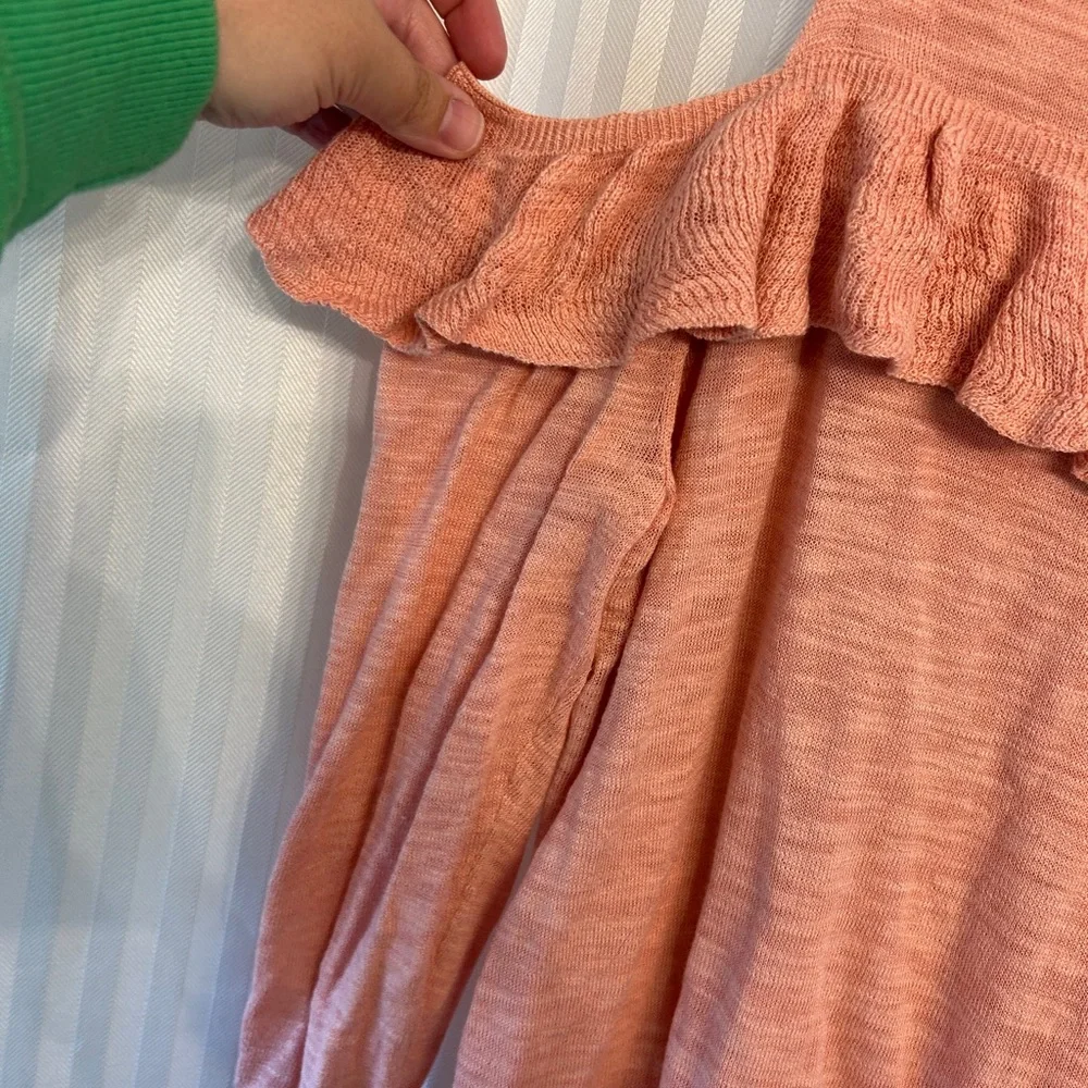 Express Cold Shoulder Ruffle Sweater - Picture 2 of 5